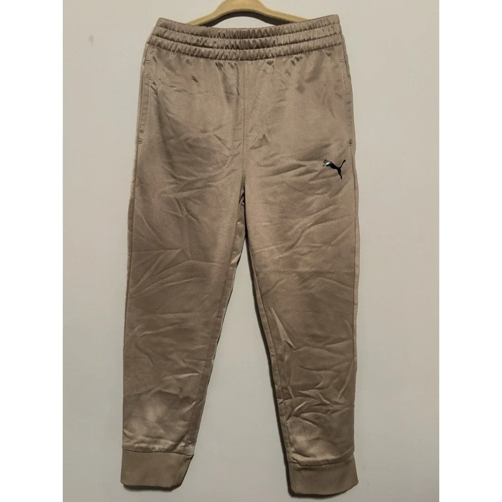 PUMA Boys Gold Fleece Jogger Pants Size 6 Activewear Running Training